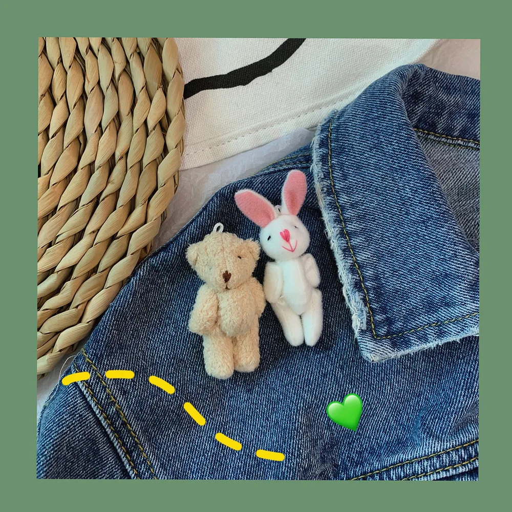 New cute rabbit plush brooch bag clothes decoration small pin badges bear pendant personality creative gifts for women.
New cute rabbit plush brooch bag clothes decoration small pin badges bear pendant personality creative gifts for women.