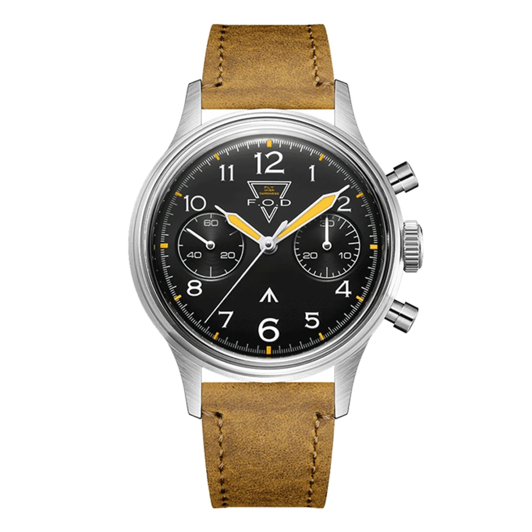 

Merkur Men Chronograph Watches Pilot Manual Wind Mechanical Wristwatch Aviator Watch Sport 30M Waterproof Luminous ST2901