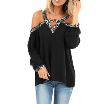 Women Tshirt Women Cold Shoulder Long Sleeve V Neck Casual Elegant Leopard Tops Women Harajuku T Shirt
Women Tshirt Women Cold Shoulder Long Sleeve V Neck Casual Elegant Leopard Tops Women Harajuku T Shirt