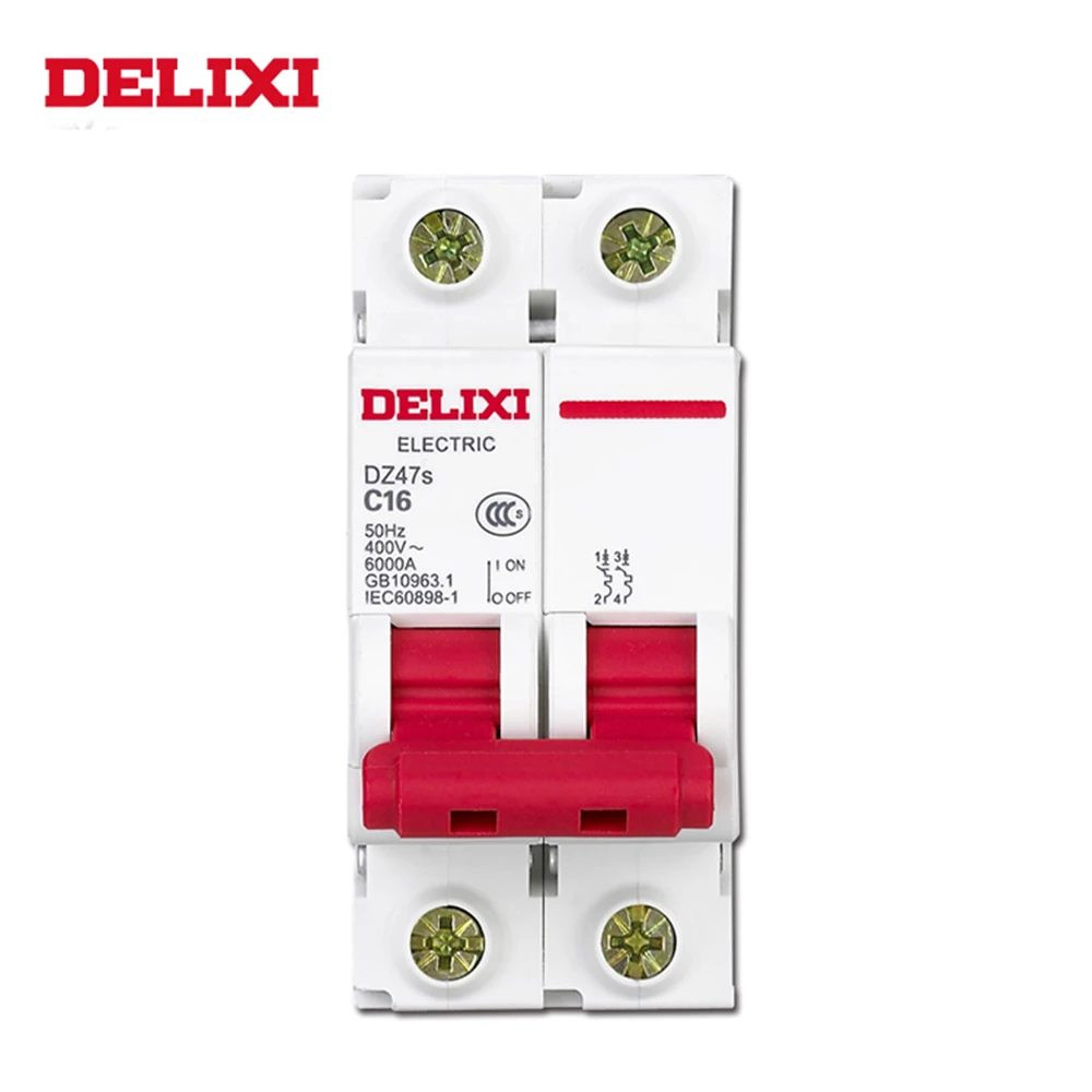 DELIXI MCB breaker DZ47s 2P 1-63A 230/400V with CE CB TUV C type curve mini circuit breaker MCB
DELIXI MCB breaker DZ47s 2P 1-63A 230/400V with CE CB TUV C type curve mini circuit breaker MCB