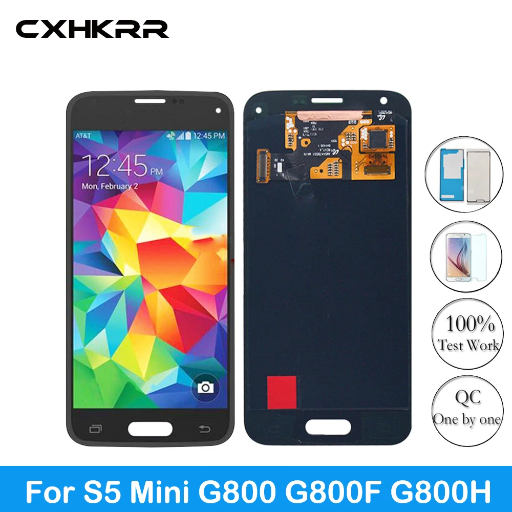 CXHKRR Replacement Super LCD For Samsung Galaxy S5 Mini G800 G800F G800H LCDs Display Screen Touch Digitizer Assembly Sticker
CXHKRR Replacement Super LCD For Samsung Galaxy S5 Mini G800 G800F G800H LCDs Display Screen Touch Digitizer Assembly Sticker