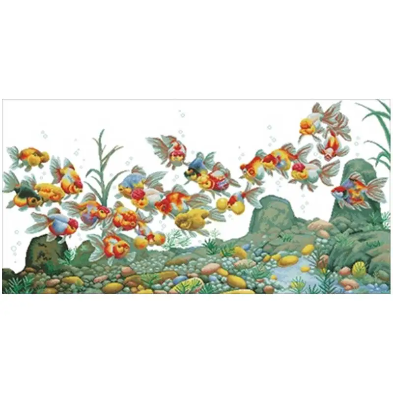 Colorful goldfish patterns counted 11CT 14CT 18CT DIY Cross Stitch Sets wholesale Cross-stitch Kits Embroidery Needlework
Colorful goldfish patterns counted 11CT 14CT 18CT DIY Cross Stitch Sets wholesale Cross-stitch Kits Embroidery Needlework