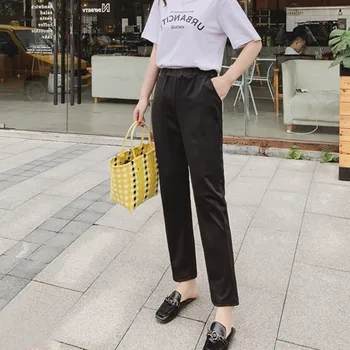 Spring And Summer Hip Hop Black Trousers Loose Casual MID Waist Straight Pants Office Ladies Pants 2020
Spring And Summer Hip Hop Black Trousers Loose Casual MID Waist Straight Pants Office Ladies Pants 2020