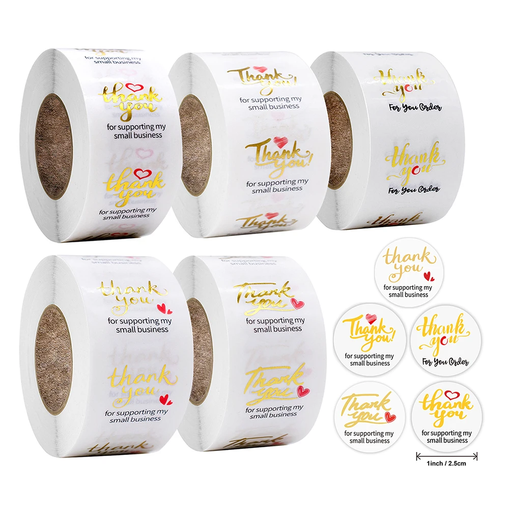 500pcs/roll 2.5cm Gilled Thank You Stickers Round Plastic Transparent Baking Seal Label Gift Decoration Stationery Sticker
500pcs/roll 2.5cm Gilled Thank You Stickers Round Plastic Transparent Baking Seal Label Gift Decoration Stationery Sticker