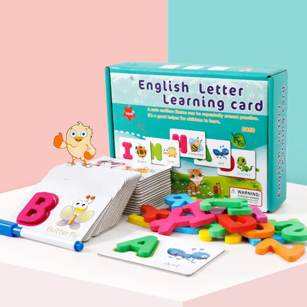 Early Learning toys Wooden English Alphabet Puzzle Flashcard with Pen Improve Baby Language skills English Ability
Early Learning toys Wooden English Alphabet Puzzle Flashcard with Pen Improve Baby Language skills English Ability