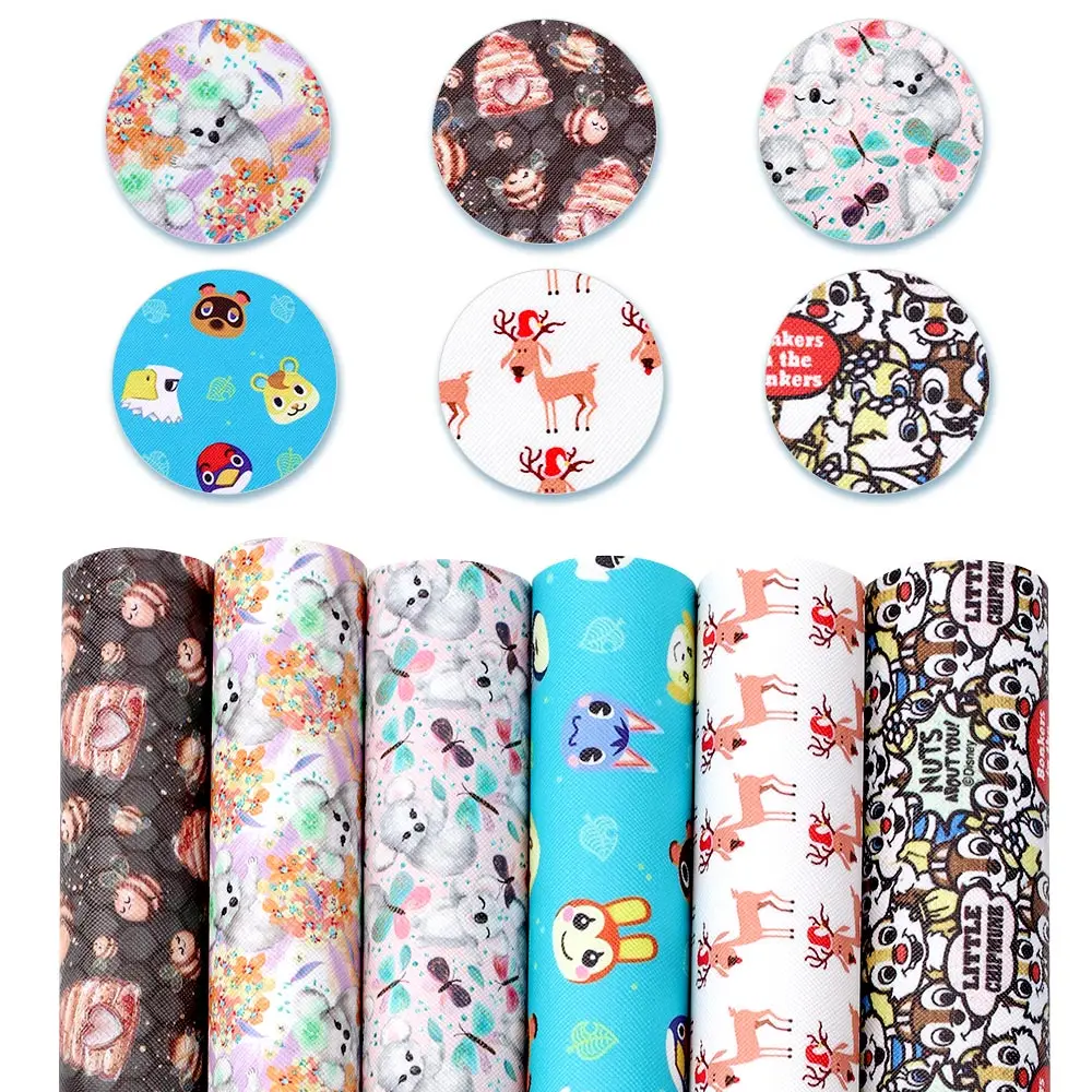 Xugar 22*30cm Faux Synthetic Leather Fabric Sheet For Craft Printed Cartoon Animals PU Leather DIY Bow Earrings Apparel Sewing
Xugar 22*30cm Faux Synthetic Leather Fabric Sheet For Craft Printed Cartoon Animals PU Leather DIY Bow Earrings Apparel Sewing