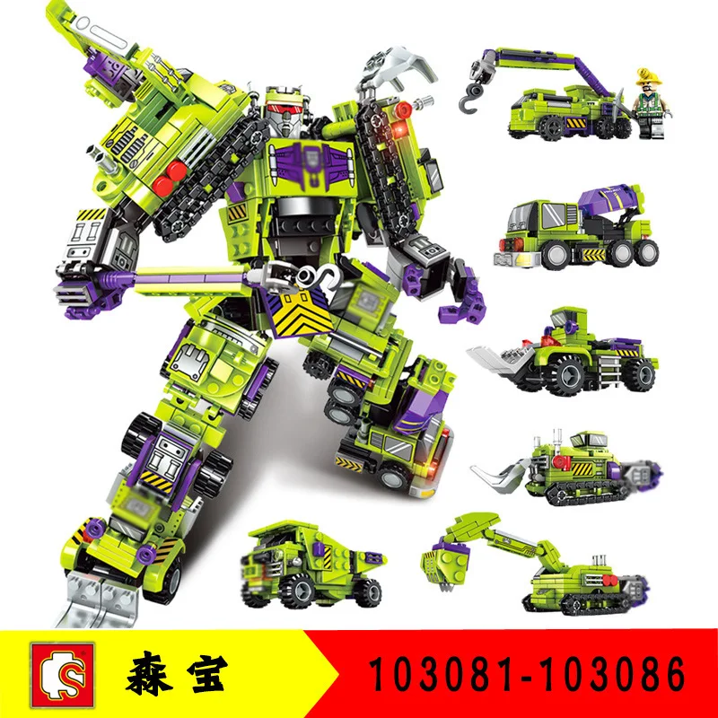 6in1 Action Figure Toy Transformation Robot Compatible Legoings CITY Technic Building Block Robots Brick for Boys Birthday Gift
6in1 Action Figure Toy Transformation Robot Compatible Legoings CITY Technic Building Block Robots Brick for Boys Birthday Gift