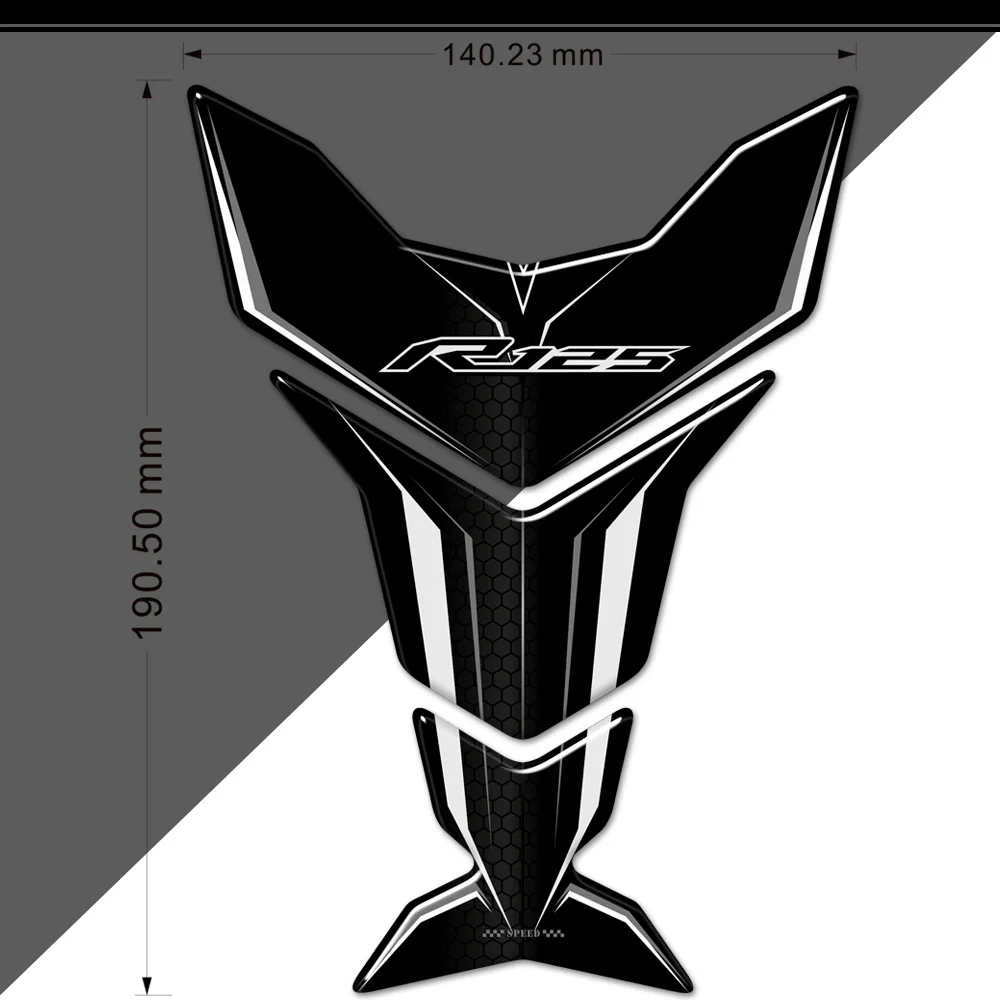 

For Yamaha YZF R125 R 125 Tank Pad Protector Decal Stickers Emblem Badge Logo TankPad Motorcycle 2014 2015 2016 2017 2019 2020