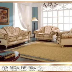 "Louvre"-sofa + mini-sofa + 1 armchair. 
"Louvre"-sofa + mini-sofa + 1 armchair.