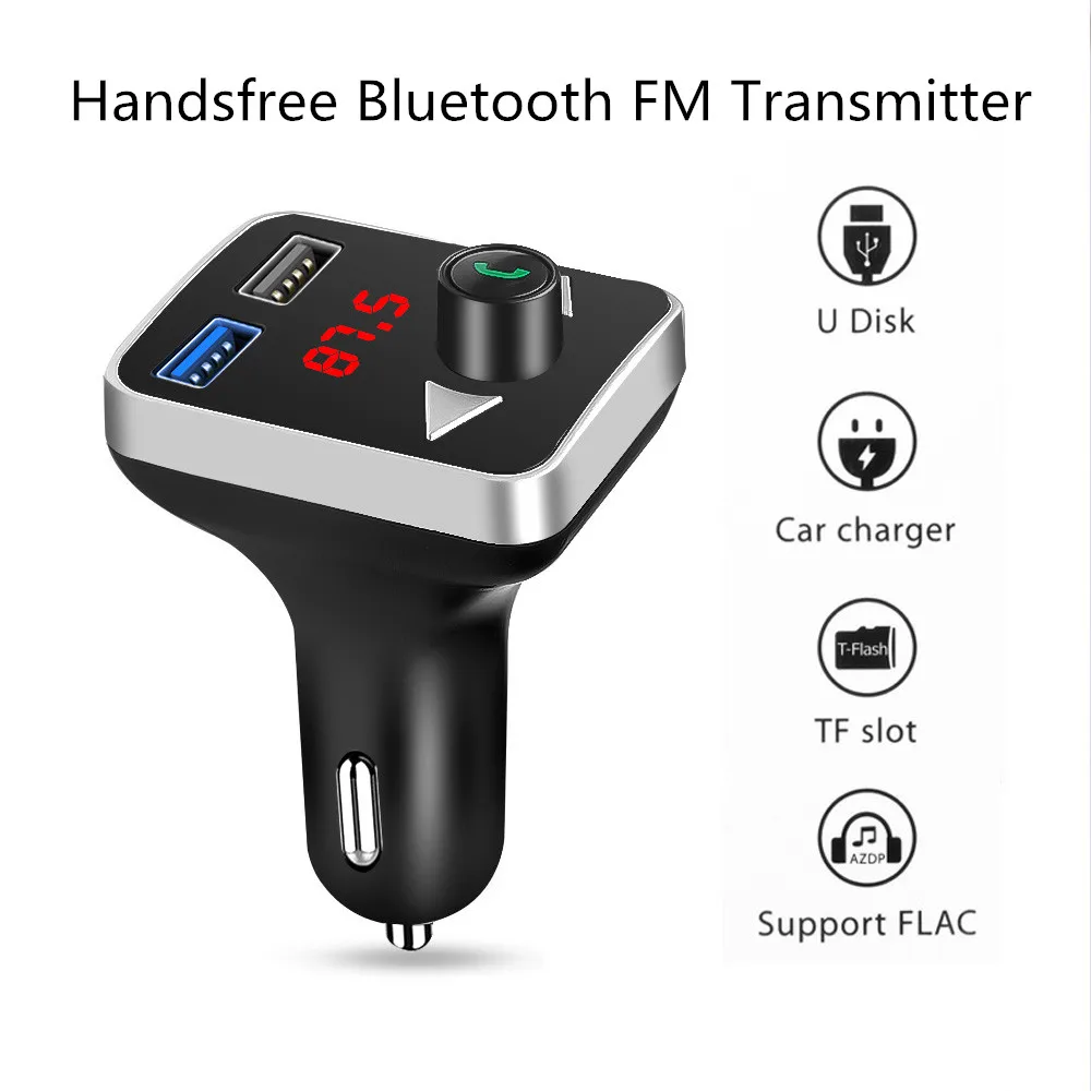 Dual USB Handsfree FM Transmitter USB AUX Bluetooth Car Kit Car Charger Adapter Wireless Car MP3 Player TF U disk support FLAC
Dual USB Handsfree FM Transmitter USB AUX Bluetooth Car Kit Car Charger Adapter Wireless Car MP3 Player TF U disk support FLAC
