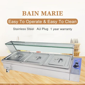 3 Pans Commerical Electric bain marie steamer food warmer Party buffet stainless steel cabinet kitchen soup pool glass cover
3 Pans Commerical Electric bain marie steamer food warmer Party buffet stainless steel cabinet kitchen soup pool glass cover