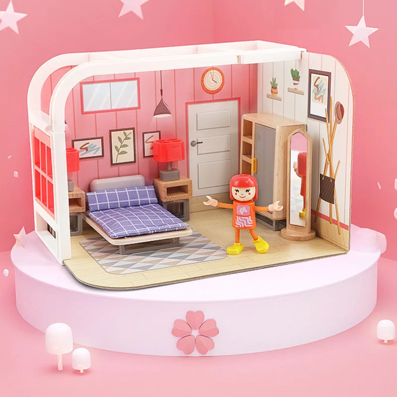 Doll House Furniture Diy Miniature 3D Wooden Dollhouse Little Girl Assembly Furniture Princess House House Family Children Gift
Doll House Furniture Diy Miniature 3D Wooden Dollhouse Little Girl Assembly Furniture Princess House House Family Children Gift