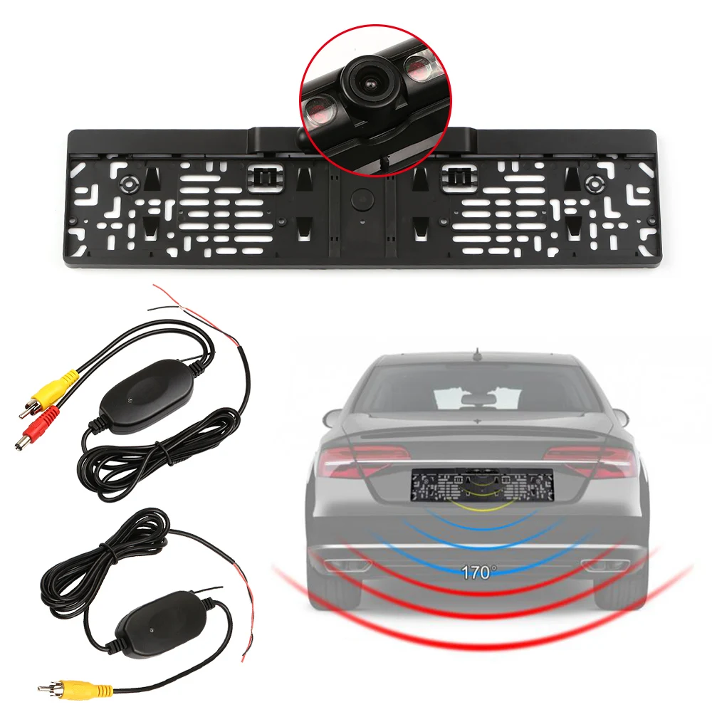 2.4G Wireless EU License Plate Frame Car Rearview Camera Kit 4 IR Night Vision LED Car Back Up Parking System For Bmw E46 E90 VW
2.4G Wireless EU License Plate Frame Car Rearview Camera Kit 4 IR Night Vision LED Car Back Up Parking System For Bmw E46 E90 VW