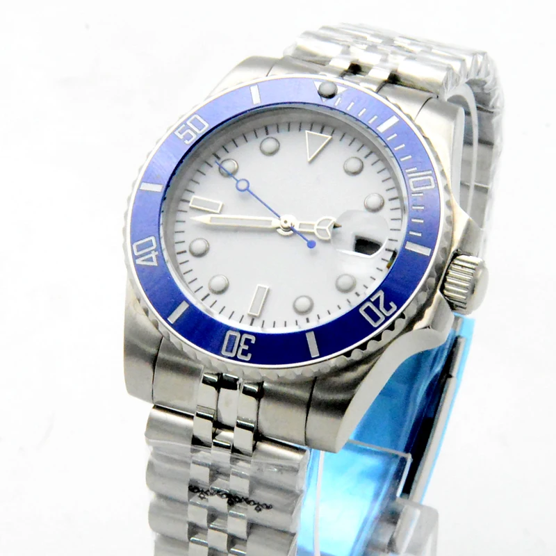 Fashion Casual 40mm White Dial Luminous Date Automatic Mechanical Men's Hand Solid Stainless Steel Case Bracelet
Fashion Casual 40mm White Dial Luminous Date Automatic Mechanical Men's Hand Solid Stainless Steel Case Bracelet