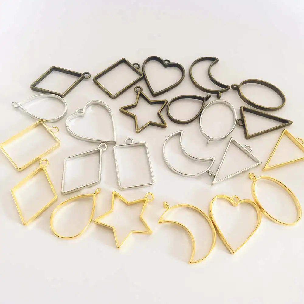 10Pcs Mixed Metal Geometric Frame Hollow Bezel Pendant Charm UV Epoxy Resin Crafts Tools For DIY Jewelry Making Accessories
10Pcs Mixed Metal Geometric Frame Hollow Bezel Pendant Charm UV Epoxy Resin Crafts Tools For DIY Jewelry Making Accessories