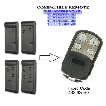 For Tedsen SKX 1 MD,SKX 2 MD,SKX3 MD,SK4 MD Garage Door Remote Duplicator Fixed Code 433.92mhz Remote Control
For Tedsen SKX 1 MD,SKX 2 MD,SKX3 MD,SK4 MD Garage Door Remote Duplicator Fixed Code 433.92mhz Remote Control