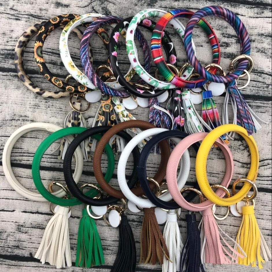 mixed colors PU Leather O Key Chain Custom Circle Tassel Wristlet Bracelet Keychain Women Girl Key Ring Wrist Strap
mixed colors PU Leather O Key Chain Custom Circle Tassel Wristlet Bracelet Keychain Women Girl Key Ring Wrist Strap