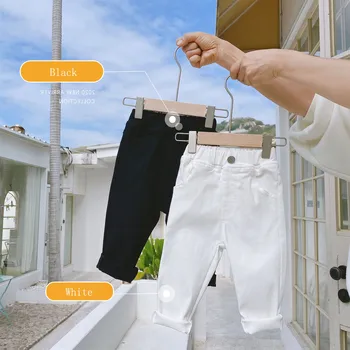 WLG girls spring jeans kids denim black white skinny jean baby girl fashion all match trousers 1-6 years children
WLG girls spring jeans kids denim black white skinny jean baby girl fashion all match trousers 1-6 years children