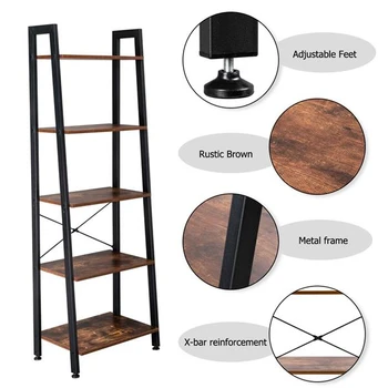 4/5 Tiers Wall Leaning Ladder Shelf Bookcase Bookshelf Storage Rack Shelves Storage Stand Unit Organizer for Office Home Bedroom
4/5 Tiers Wall Leaning Ladder Shelf Bookcase Bookshelf Storage Rack Shelves Storage Stand Unit Organizer for Office Home Bedroom