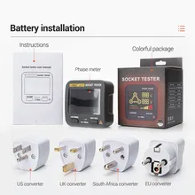 1PC EU/AU/US/UK 4-Plug Optional AC11 Socket Tester Digital Display Voltage Test Detector Quick Socket Tester Tools
1PC EU/AU/US/UK 4-Plug Optional AC11 Socket Tester Digital Display Voltage Test Detector Quick Socket Tester Tools