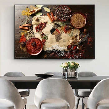 World Map of Herb and Spice Canvas Art Posters And Prints Kitchen Theme Canvas Painting On the Wall Art Picture For Kitchen Room
World Map of Herb and Spice Canvas Art Posters And Prints Kitchen Theme Canvas Painting On the Wall Art Picture For Kitchen Room