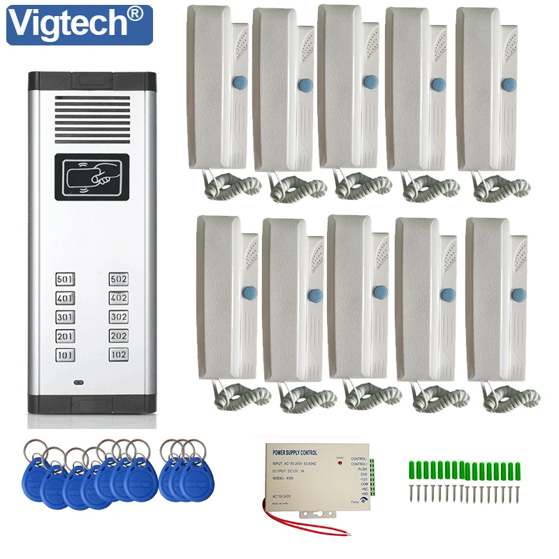 Система аудиодомофона Vigtech, телефонная гарнитура с 2 проводами для квартиры, невизуальное устройство с несколькими кнопками
Система аудиодомофона Vigtech, телефонная гарнитура с 2 проводами для квартиры, невизуальное устройство с несколькими кнопками
