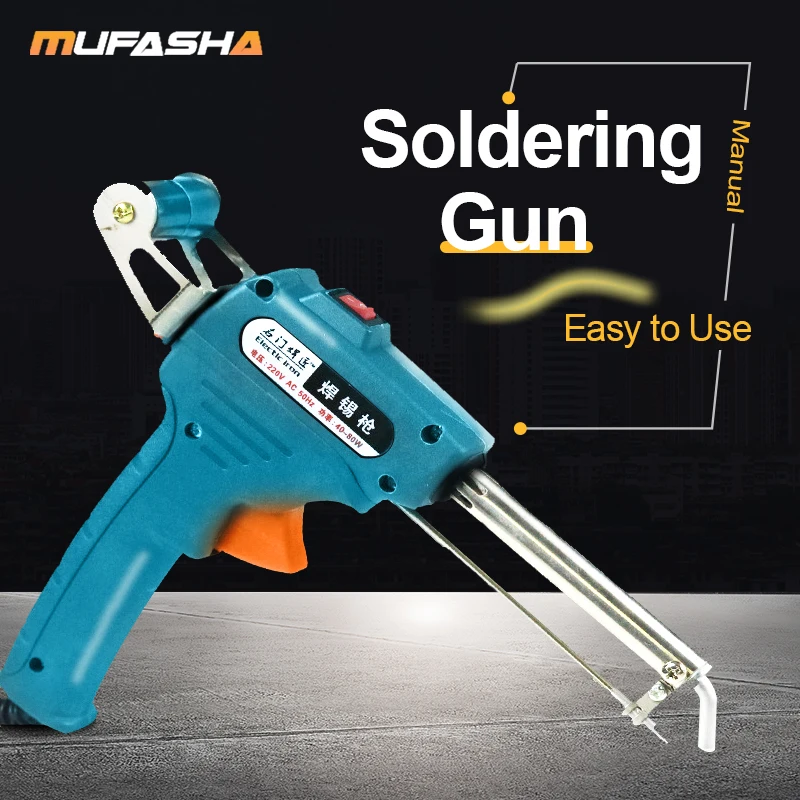 MUFASHA Soldering-Iron Tin-Gun 110V/220V 60W US/EU Hand-held Tin Electric Soldering Iron Kit Tin Wired Welding Tools
MUFASHA Soldering-Iron Tin-Gun 110V/220V 60W US/EU Hand-held Tin Electric Soldering Iron Kit Tin Wired Welding Tools