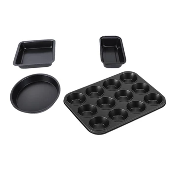 Non-Stick Baking Pan Set,4 Baking Pans Toast Pan,Square Cake Pan,8 Inch Pizza Pan,Cake Pan,12 Cups Muffin Pan
Non-Stick Baking Pan Set,4 Baking Pans Toast Pan,Square Cake Pan,8 Inch Pizza Pan,Cake Pan,12 Cups Muffin Pan