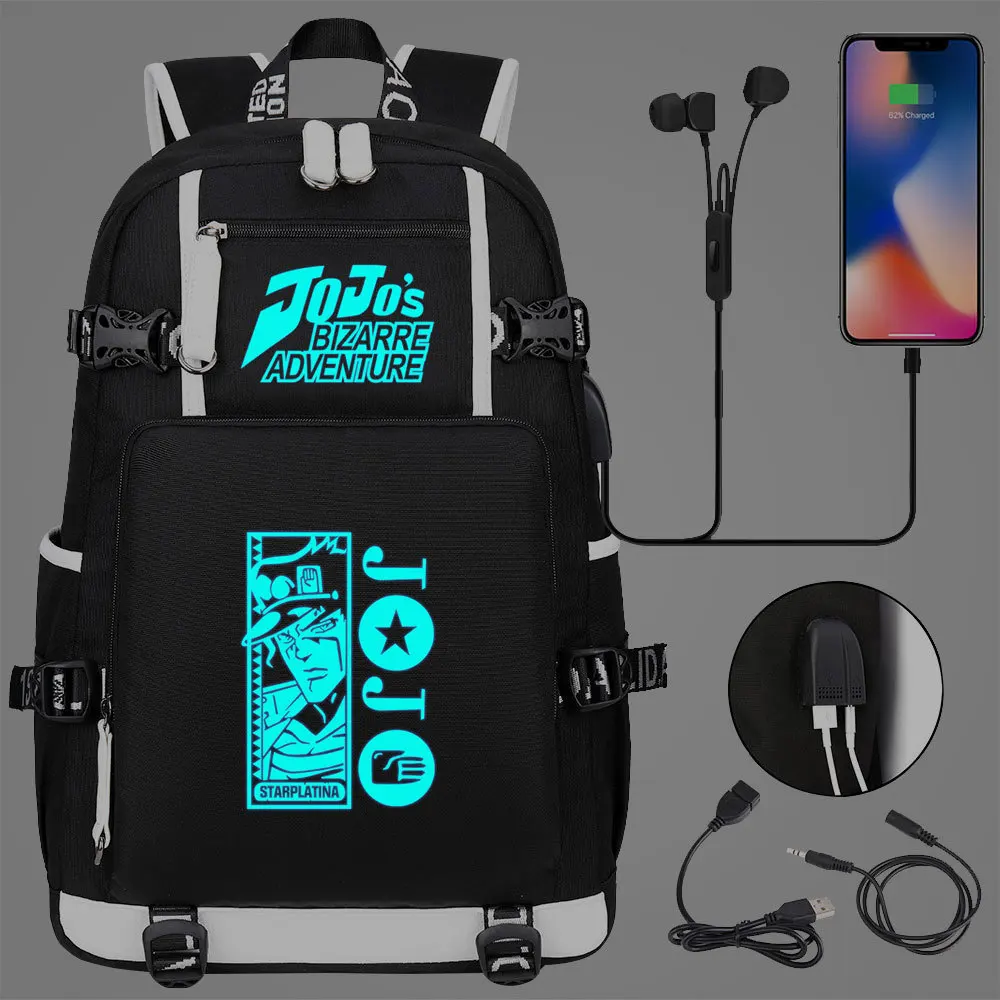 Anime Jojo Bizarre Adventure Luminous Bookbag Waterproof School Bags USB Charging Laptop Backpack Unisex Travel Bagpack Mochila
Anime Jojo Bizarre Adventure Luminous Bookbag Waterproof School Bags USB Charging Laptop Backpack Unisex Travel Bagpack Mochila