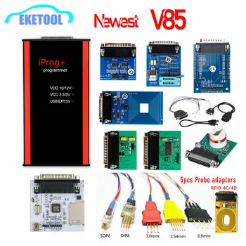 iProg Programmer V85 Newest With 5pcs Probe adapter without soldering Full Adapter Full Version IMMO Mileage Airbag Support 2019
iProg Programmer V85 Newest With 5pcs Probe adapter without soldering Full Adapter Full Version IMMO Mileage Airbag Support 2019