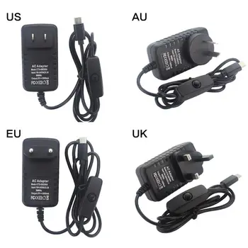 5V 3A Type C Charger Adapter Cable Power Supply with Switch for Raspberry Pi 4 Model B AU/UK/EU/US Plug
5V 3A Type C Charger Adapter Cable Power Supply with Switch for Raspberry Pi 4 Model B AU/UK/EU/US Plug
