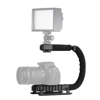 Handheld Stabilizer Video Accessories for DSLR DV Camera Camcorder Foldable C Shaped Flash Bracket Holder with Cold Shoes
Handheld Stabilizer Video Accessories for DSLR DV Camera Camcorder Foldable C Shaped Flash Bracket Holder with Cold Shoes