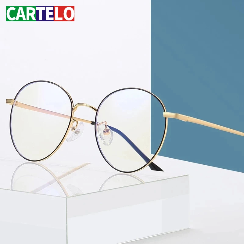 

CARTELO Frame Computer Gaming Eyewear Goggle forwomen Radiation-Resistant Glasses UV400 Anti Light Glasses Women Men Spectacle