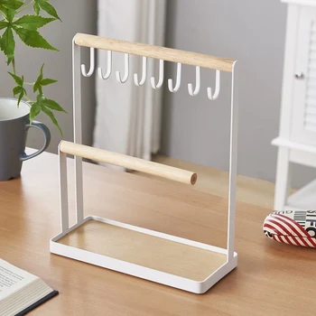 Jewelry Display Stand Holder with Wooden Ring Tray and Hooks Storage Necklaces Bracelets, Rings, Watches
Jewelry Display Stand Holder with Wooden Ring Tray and Hooks Storage Necklaces Bracelets, Rings, Watches