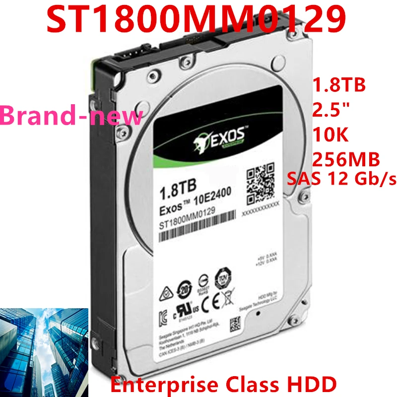 

New Original HDD For Seagate Exos 1.8TB 2.5" SAS 12 Gb/s 256MB 10K For Internal Hard Disk For Enterprise HDD For ST1800MM0129