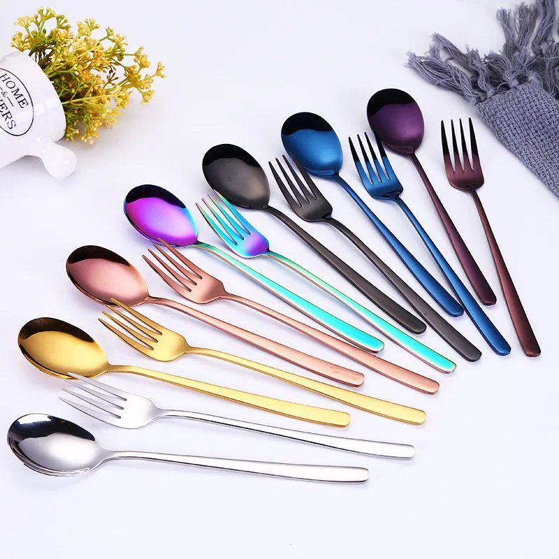 Korean 304 Stainless Steel Spoon Fork Coffee Tea Spoon Gold Fork Tableware Dinnerware Set
Korean 304 Stainless Steel Spoon Fork Coffee Tea Spoon Gold Fork Tableware Dinnerware Set
