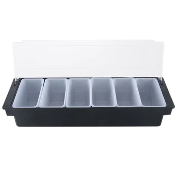 Plastic Box 6 Compartment Black Box Kitchen Seasoning Box Bracket Bar Beverage Fruit Decoration Box Cocktail Tray
Plastic Box 6 Compartment Black Box Kitchen Seasoning Box Bracket Bar Beverage Fruit Decoration Box Cocktail Tray