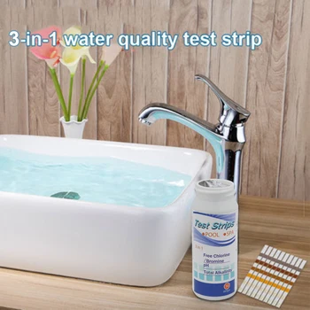 50Pcs 3 In 1 Spa Multi-use Practical Bottled Easy Distinguish PH Alkalinity Detection Water Hardness Test Strip Indicator Paper
50Pcs 3 In 1 Spa Multi-use Practical Bottled Easy Distinguish PH Alkalinity Detection Water Hardness Test Strip Indicator Paper