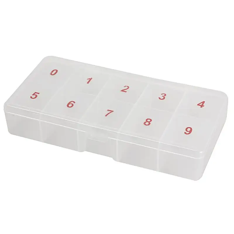 10 Compartments Professional Plastic Clear False Nail Tips Rhinestone Beads Gems Storage Box Holder Organzier
10 Compartments Professional Plastic Clear False Nail Tips Rhinestone Beads Gems Storage Box Holder Organzier