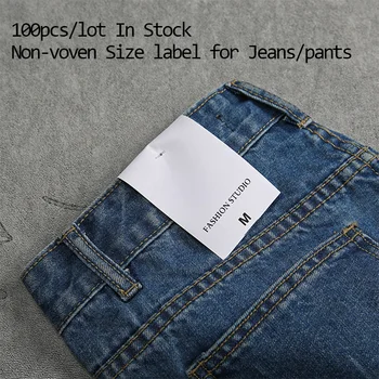 100pcs Non-woven Size Label Waist card for Men Women Jeans Pants Back Pocket Size Tag S M L XL 5.5x12cm
100pcs Non-woven Size Label Waist card for Men Women Jeans Pants Back Pocket Size Tag S M L XL 5.5x12cm