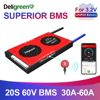 Smart BMS 20S 30A 40A 60A 60V BMS for 3.2v lithium battery pack 18650 LiFePO4 Battery Pack
Smart BMS 20S 30A 40A 60A 60V BMS for 3.2v lithium battery pack 18650 LiFePO4 Battery Pack