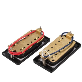 White Humbucker Pickups Set w/ Black Rings for Electric Guitar
White Humbucker Pickups Set w/ Black Rings for Electric Guitar