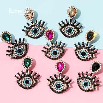 KOMi Boho Retro Style Acrylic Multicolor Crystal Stone Exaggerated Eyelash Evil Eye Dangle Earrings Female Jewelry D3020 
KOMi Boho Retro Style Acrylic Multicolor Crystal Stone Exaggerated Eyelash Evil Eye Dangle Earrings Female Jewelry D3020