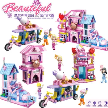 678pcs 4in1 Toys Shop Street view Ice cream Car Building Blocks Friend Girls city architecture Brick Toys for Children
678pcs 4in1 Toys Shop Street view Ice cream Car Building Blocks Friend Girls city architecture Brick Toys for Children