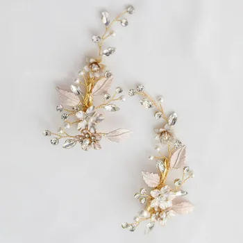 Handmade Gold Flower Hair Clips Bridal Pins Crystal Women Headpiece Leaf Hair Accessories Wedding Prom Jewelry
Handmade Gold Flower Hair Clips Bridal Pins Crystal Women Headpiece Leaf Hair Accessories Wedding Prom Jewelry
