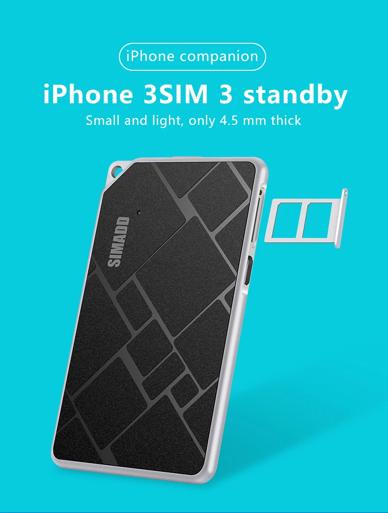 LAIFORD 3 Sim 3 Standby Ultra-thin Metal Frame Adapter SIMplus&SIMADD K1 For iPhone5/6/7/8/X with Call SMS Functions on iOS 7-12
LAIFORD 3 Sim 3 Standby Ultra-thin Metal Frame Adapter SIMplus&SIMADD K1 For iPhone5/6/7/8/X with Call SMS Functions on iOS 7-12