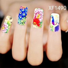 1 シートネイルアート水転写ステッカー野生動物ステッカーのヒントデコレーションマニキュアイメージプレートネイルイメージプレートの装飾ツールのヒント(China)