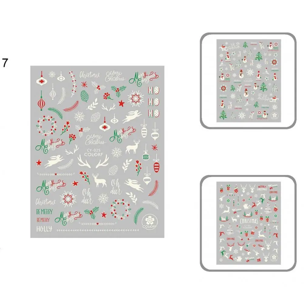 Safe 1 Sheet Unique Santa Manicure Sticker Eco-Friendly Nail Decals Christmas Theme Design for Cosplay
Safe 1 Sheet Unique Santa Manicure Sticker Eco-Friendly Nail Decals Christmas Theme Design for Cosplay