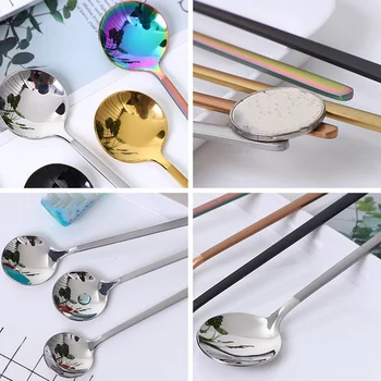 Buyer Star Colorful Coffee Spoon 304 Stainless Steel Long Handle 5 Color Korean Mixing Spoons Set Dessert Long Ice Kitchen Scoop
Buyer Star Colorful Coffee Spoon 304 Stainless Steel Long Handle 5 Color Korean Mixing Spoons Set Dessert Long Ice Kitchen Scoop