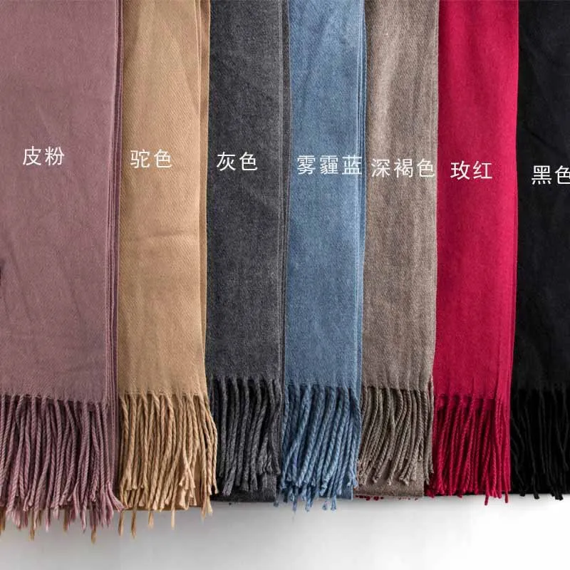 Versatile Solid Color Simple Scarf Women's Autumn & Winter Long Plain Color Thick Casual Warm Shawl Dual Purpose Scarf
Versatile Solid Color Simple Scarf Women's Autumn & Winter Long Plain Color Thick Casual Warm Shawl Dual Purpose Scarf
